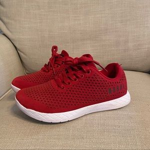 No Bull Racing Red Suede Trainer, Size 5